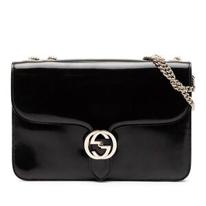 Pre-Loved Gucci Medium Patent Dollar Interlocking G Crossbody